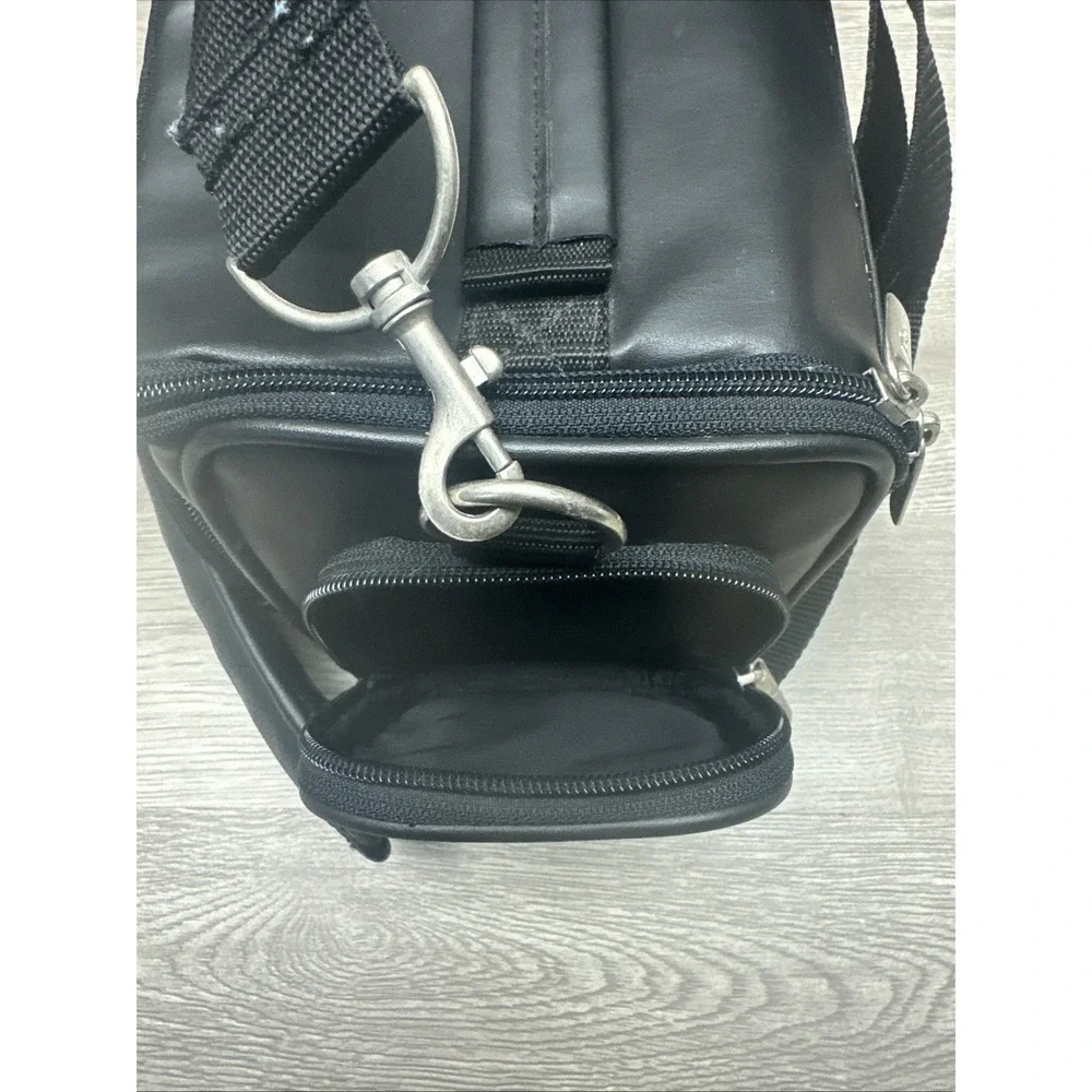 Targus‎ Black Leather Travel Camera Shoulder Bag With Strap - Multi Pocket Nice